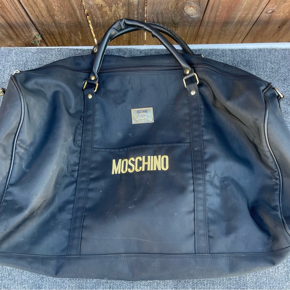 Vintage Moschino Black Duffel Bag